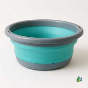 Bacia Dobrável Silicone 2,5L Compacta Resistente Multiuso